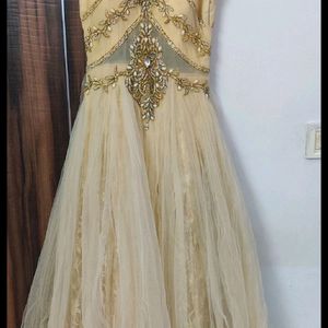 heavy Golden Net  Gown