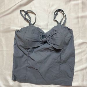 Padded Grey Bow Top