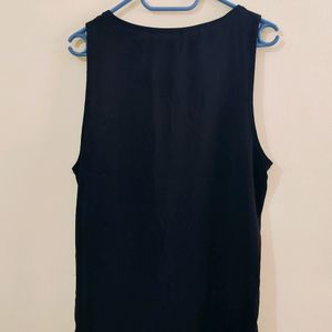 Black Baloon Sleevless Top (Women's)