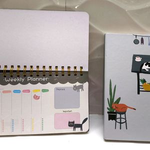 Cute Cat Weekly Planner And Diary