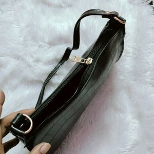 Black Baguette Bag