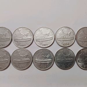 Ten 50paise Coins