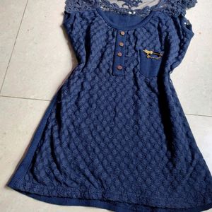 Dark Blue Sleeveless Top