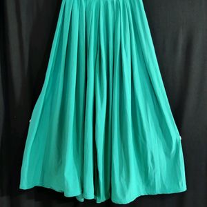 Women Sea Green Solid Palazzo