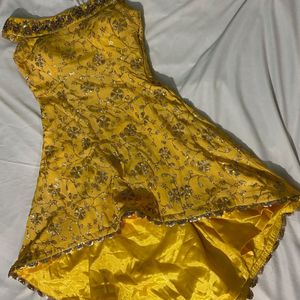 Yellow Heavy Sharara Set