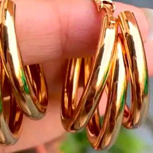 Golden Hoop Earrings