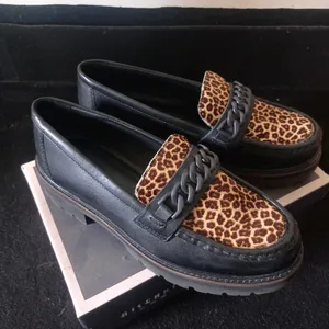 Leapord Print Blend Platform Loafers