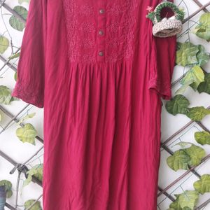 Maroon Kurta