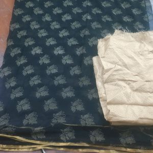 Saree With Unstitched Blouse