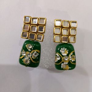 Hand Made Kundan Earrings