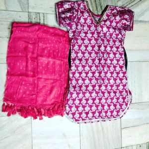 Shimmering Design Kurti With Dupatta 💖