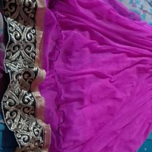 Pink Anarkali Dress 💕 With Dupatta. Pant Jari W