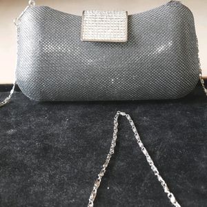 silver Clutch for party