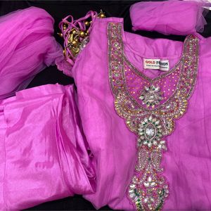 Lavendar anarkali set(not pink pure lavendar)