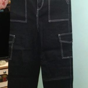 Black Cargo Jeans