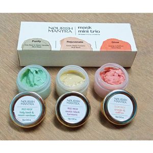 Nourish Mantra Mini Trio face pack kit 🌸