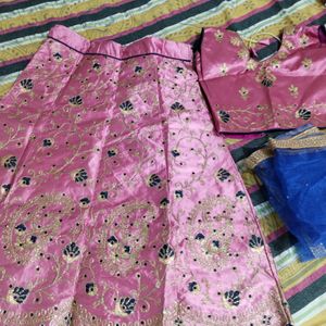 10to12 And 8to10 Year Girl Lehanga Choli Stiched