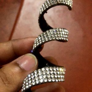 White Rhinestones Hair Accessories