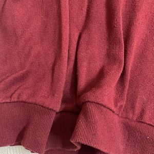 Burgundy Sweatshirt Top