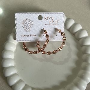 Rose gold hoop earrings