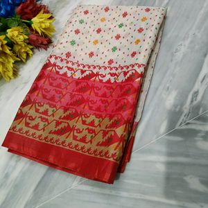 Bengali Traditional Red Saree