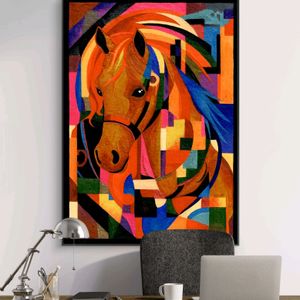 Running Horse Abstract×Cubism Painting