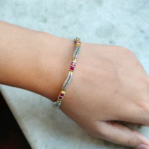 Beautiful Bangle With Red Stone