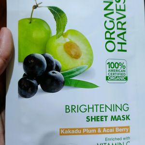 ORGANIC HARVEST BRIGHTENING SHEET MASK ❤🎉