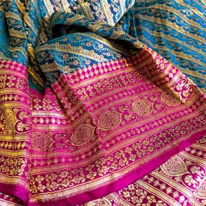 100% Pure Himroorani Mulberry Silk Saree