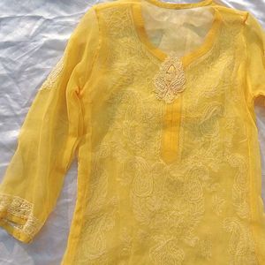 💛Lucknowi Work With Gota Patti Chikankari Kurta