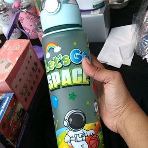 ASTRONAUT SPACE Water Bottle with Straw - 1 Piece