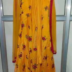 Yellow Anarkali Dress