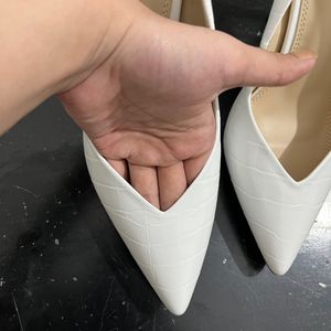 Fashion Nova White Heels -Imported