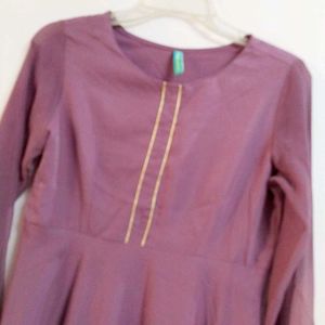 Purple A Line Kurta