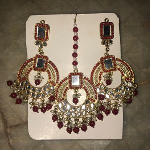 Earrings and Bindiya Set 😍❤️