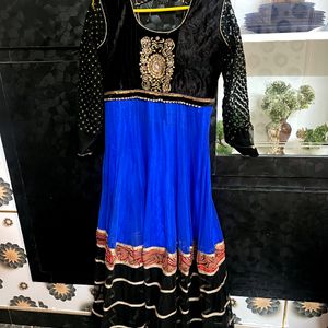 Anarkali Full Gown With Shawl