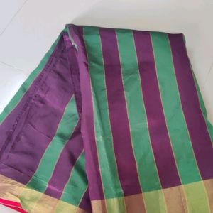 Cotton Silk Saree With Stitched Blouse