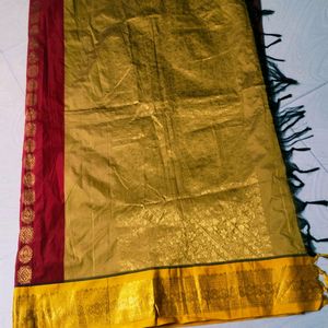 Red Colour Gadwal Design Saree