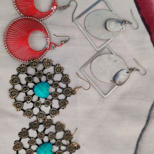 Combo of 3 earrings set .