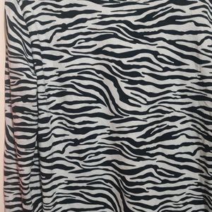 Black & White Zebra Print Top For Girl Or Women