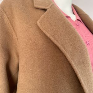 Beige Soft Wool Overcoat