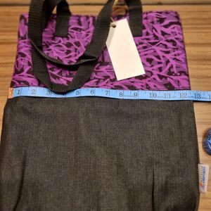 Black Purple Sustainable Lunch Bag