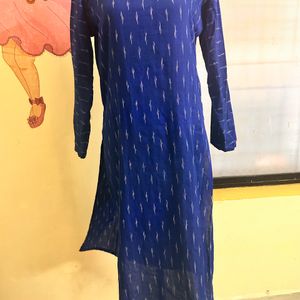 Blue ikkat cotton kurta❤️