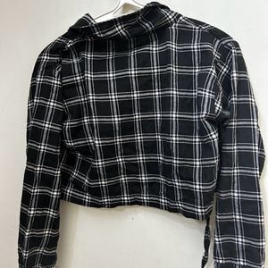 checker Cropped shirt