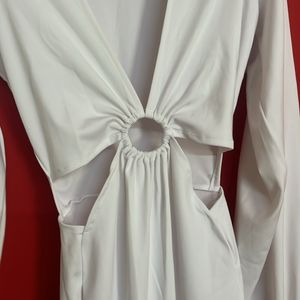 Cut Out White Dress Size S