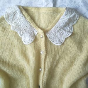 Yellow Knitted Cardigan