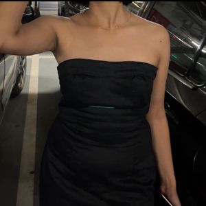 Neww H&m Solid Black Bodycon Tube Dress