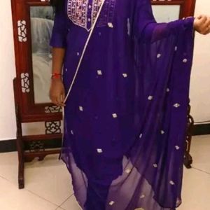 NEW PURPLE KURTA SET FOR WOMEN