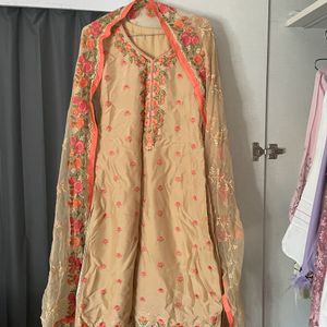 Cotton Dress With Elegant Thread Work