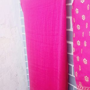 Kurta Pant Set Pink Rose Color